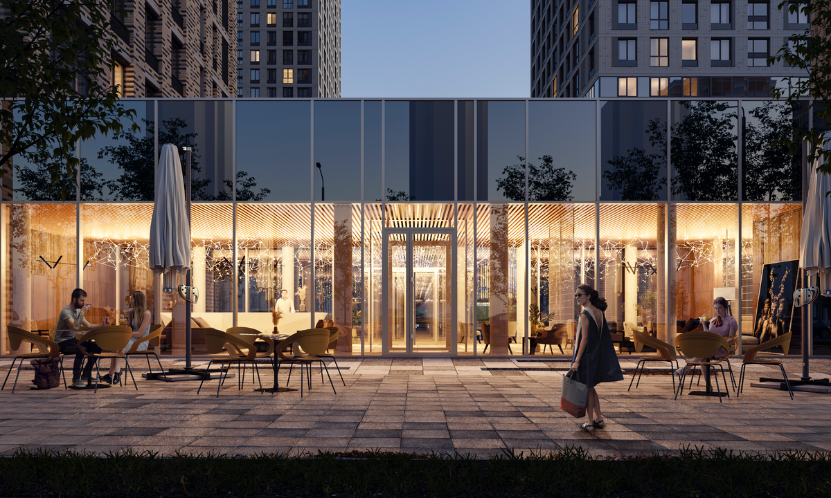 Торговые аллеи на территории эко-квартала «Нескучный сад»