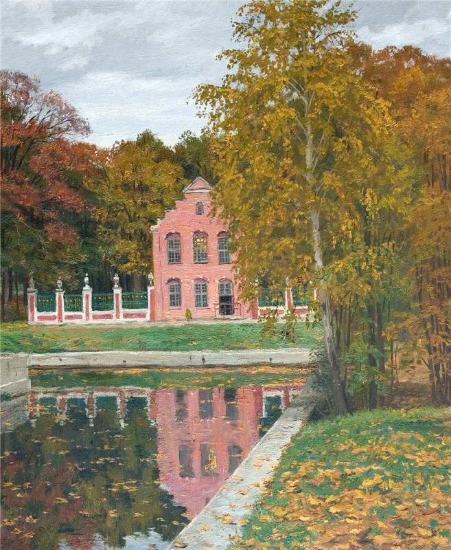 2. Осенний парк художник Станислав Брусилов. Изображение отсюда: artlemon.ru