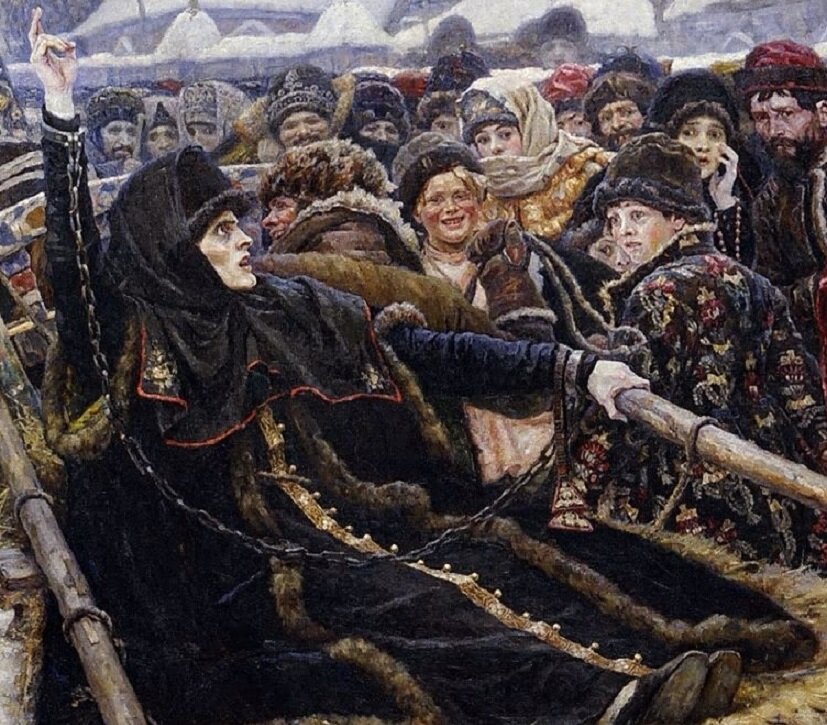 Боярыня Морозова - фрагмент картины В. Сурикова