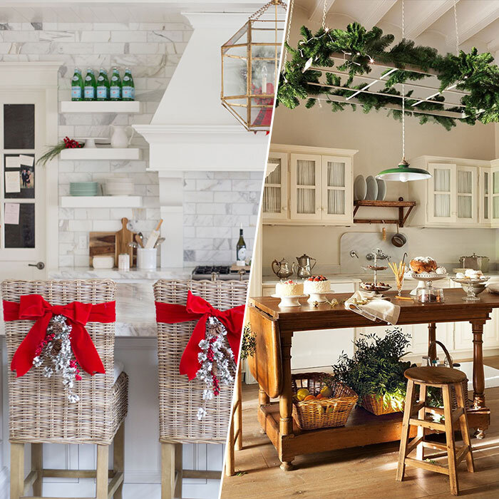 Как украсить кухню на Новый год своими руками: от декора двери до сервировки стола