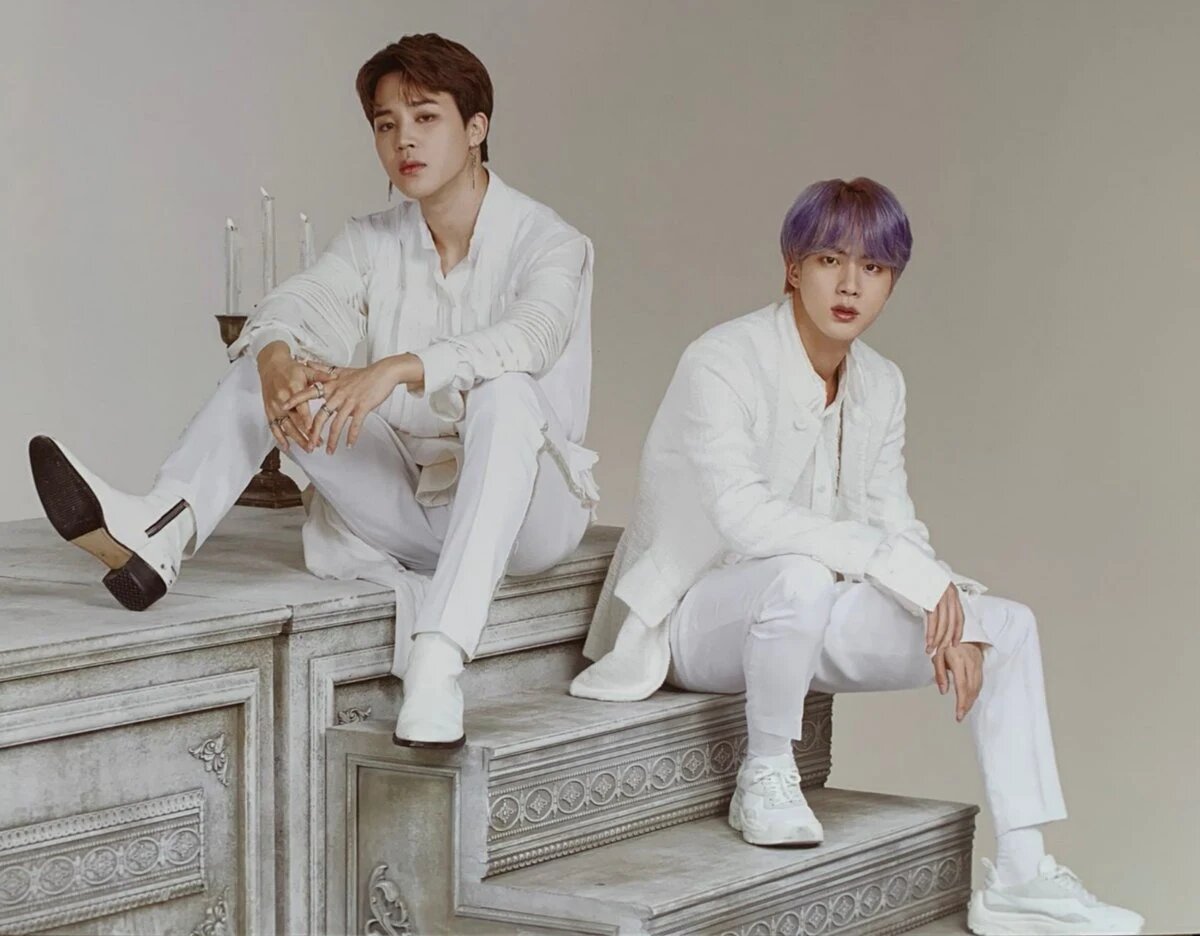 <b>BTS</b> in white. 