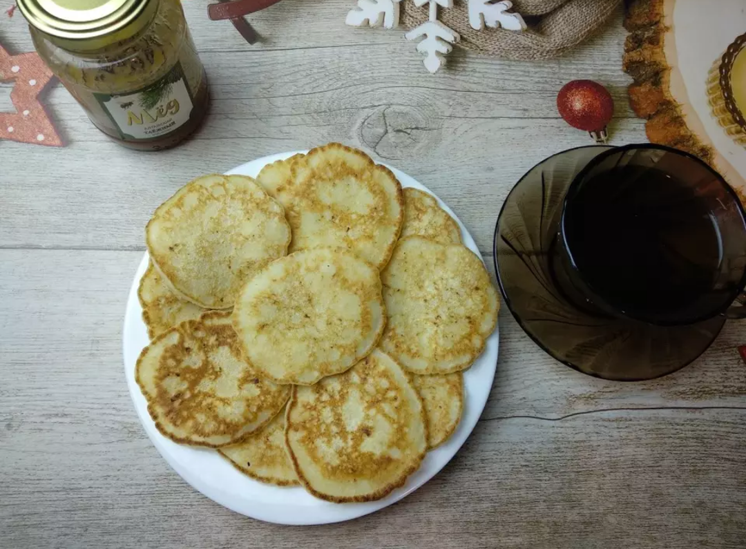 Творожные оладьи на молоке