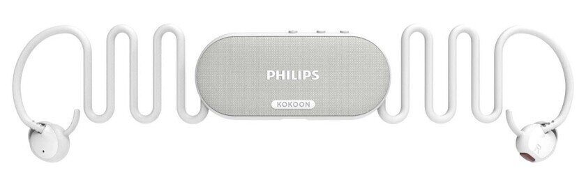    Провода от наушников крепятся к специальному модулю. Фото: Philips
