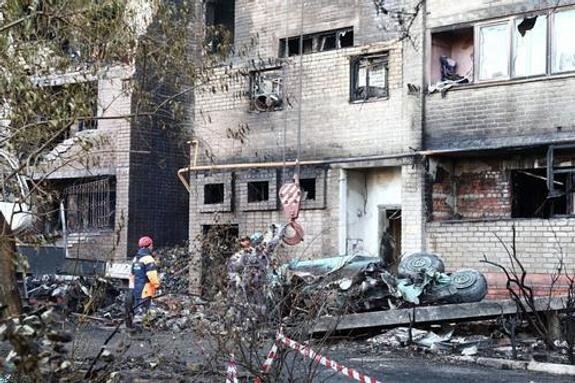    место падения самолета в Ейске, Krasnodar Region Administration/via Globallookpress.com