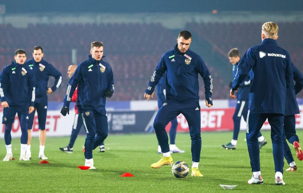 Игроки сборной России по футболу © Антон Новодережкин/ ТАСС