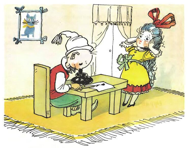 «Золотой ключик или Приключения Буратино», 1950. Художник Аминадав Каневский. Листайте