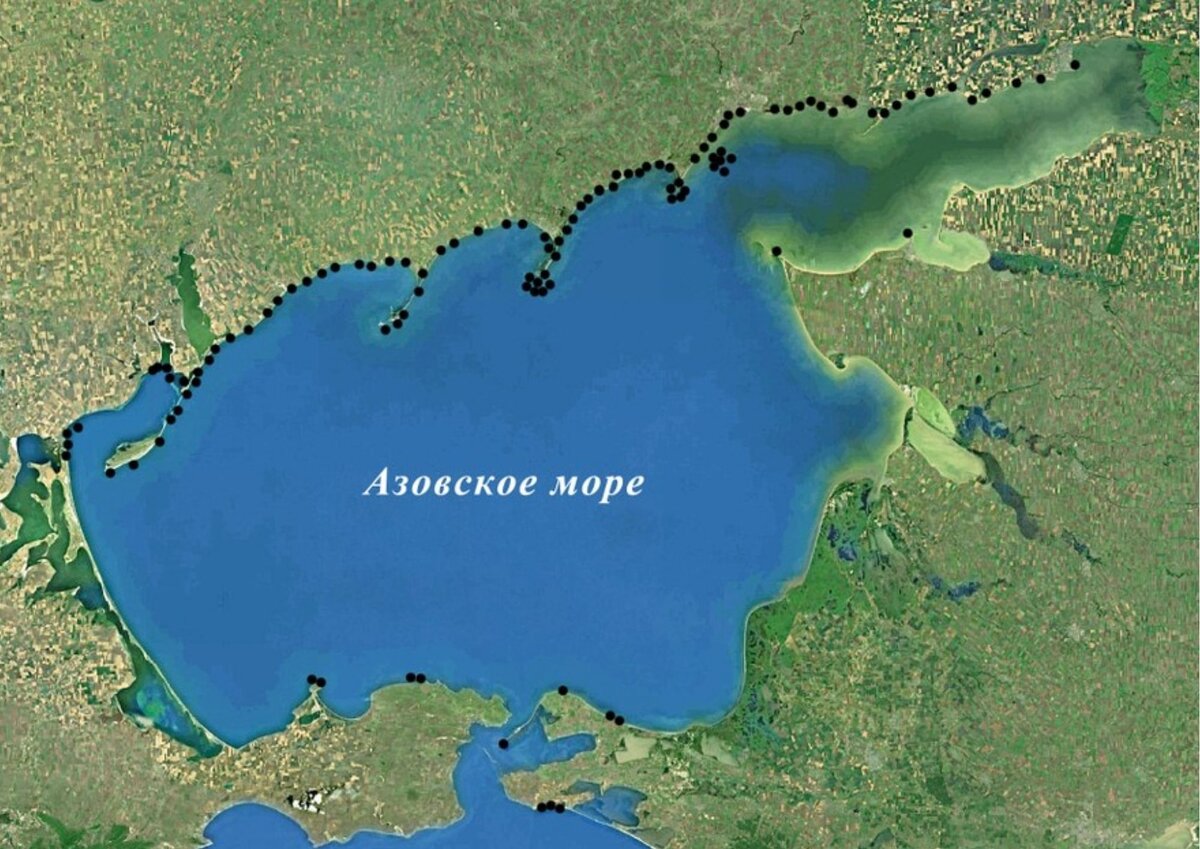 Азовское море фото на карте