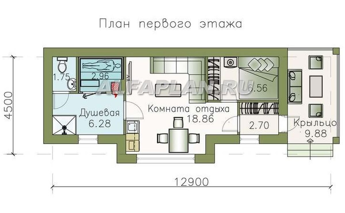 Проекты бань со спальней одноэтажные