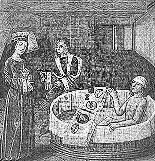 Средневековая баня в частном доме