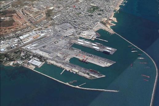 Советская военно-морская база в Сомали (снимок с американского спутника-шпиона)