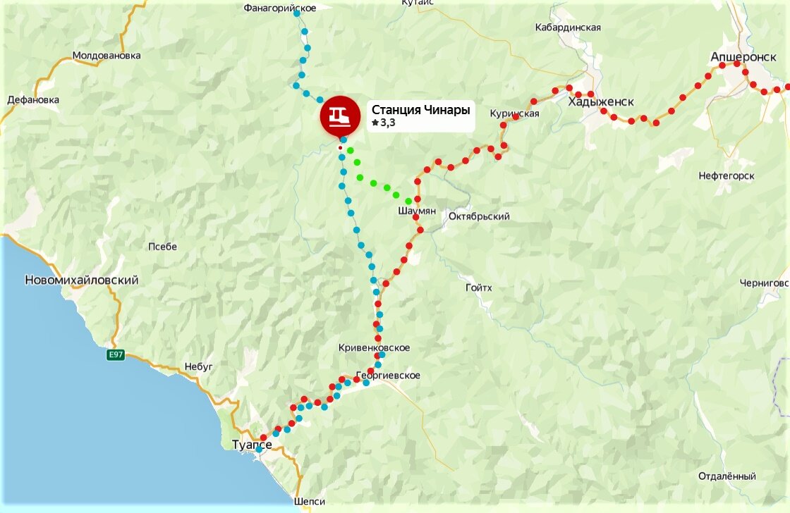 Туапсе районы. Шаумянский перевал на карте Краснодарского края дорога. Станция Чинары Туапсинский район. Перевал Шаумяна на карте.