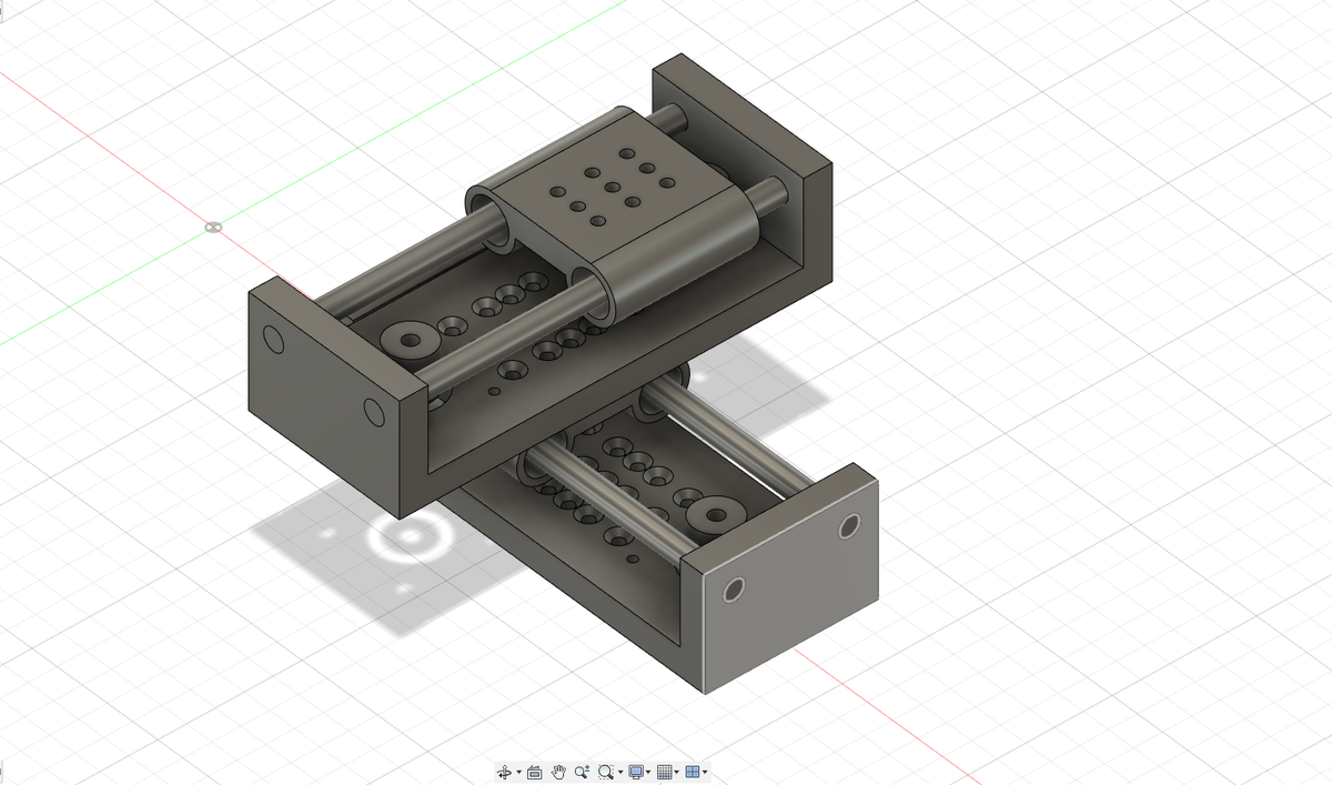 Fusion. 3D модель робота в сборе. 2 оси. 