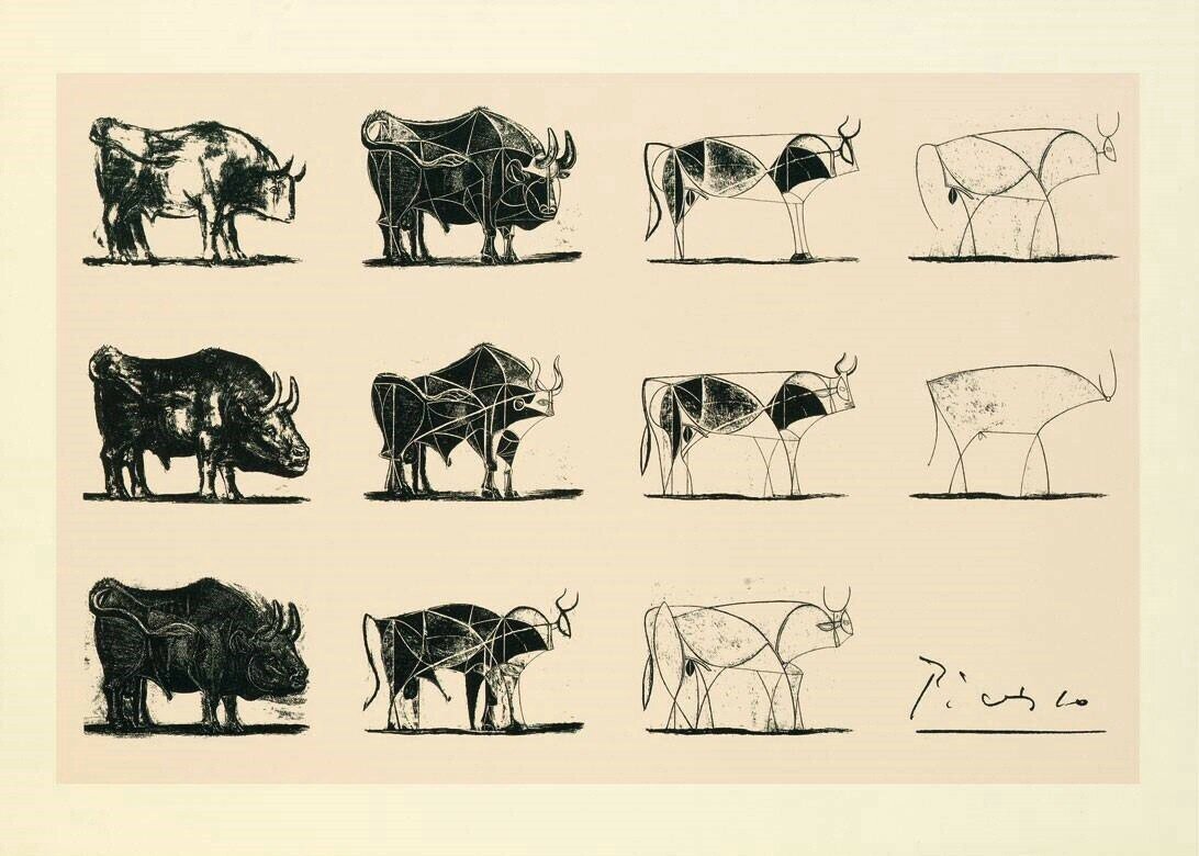 Пикассо быки Графика