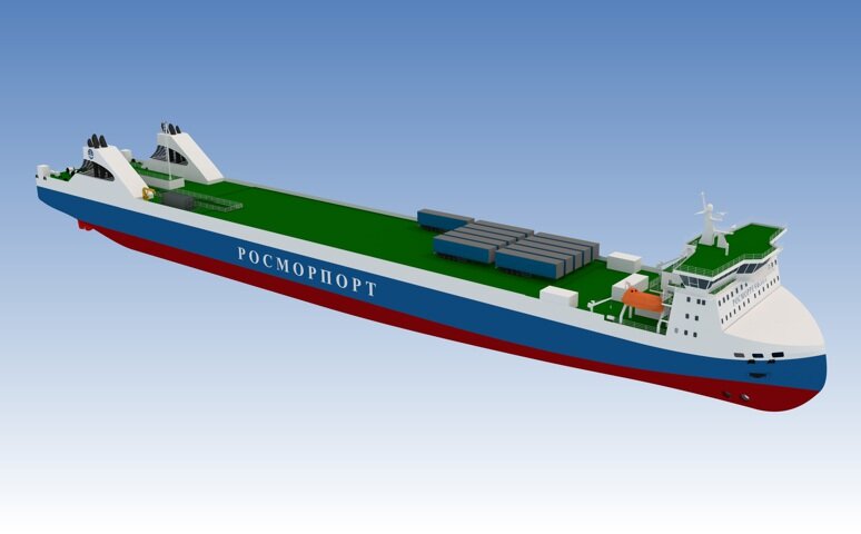 Внешний вид парома проекта CNF19M / Рисунок: Морское Инженерное Бюро