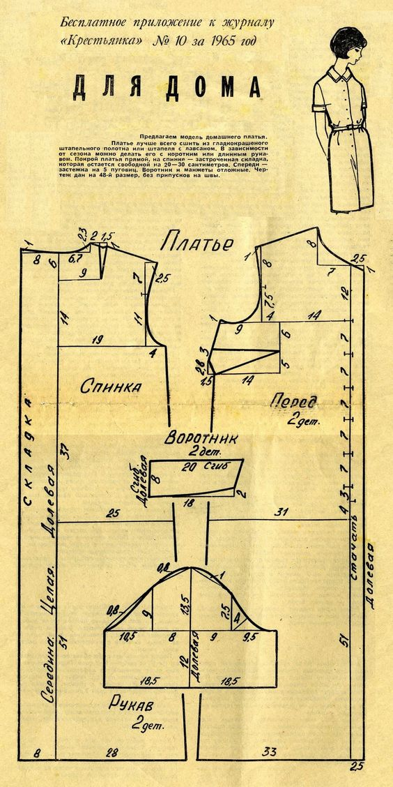 Выкройки платьев ретро