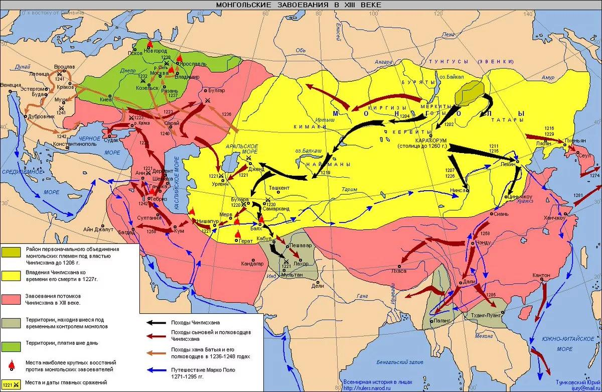 Монгольская империя завоевания чингисхана и его потомков
