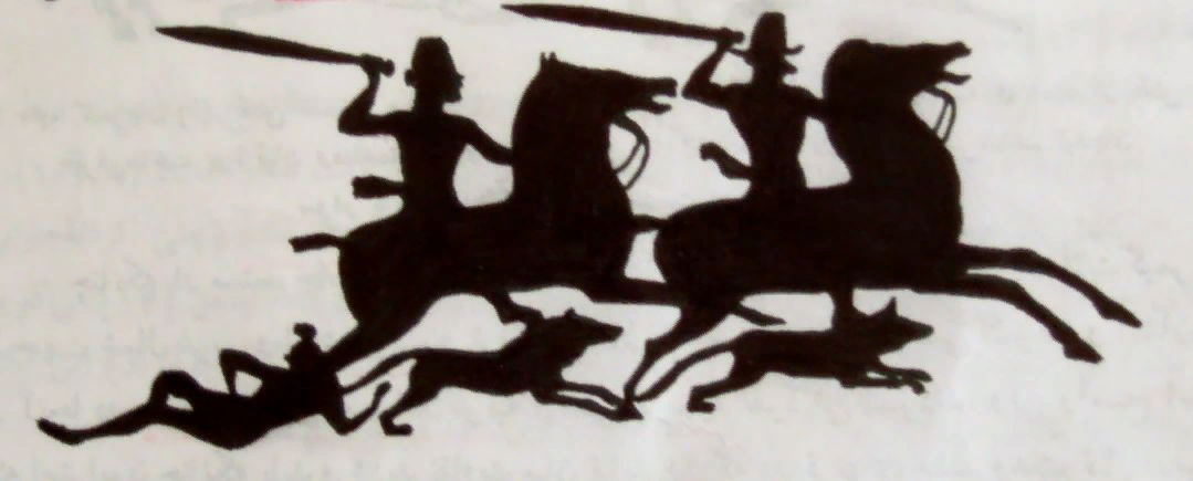 Загадочные и таинственные киммерийцы. Здесь: изображение киммерийцев на ионийском саркофаге из Клазомен, VI век до н. э. Источник изображения: https://ru.wikipedia.org/wiki/Киммерийцы#/media/Файл:Kimmerer2.jpg