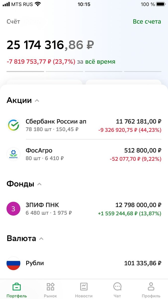 Закинул 100 тысяч рублей на счет