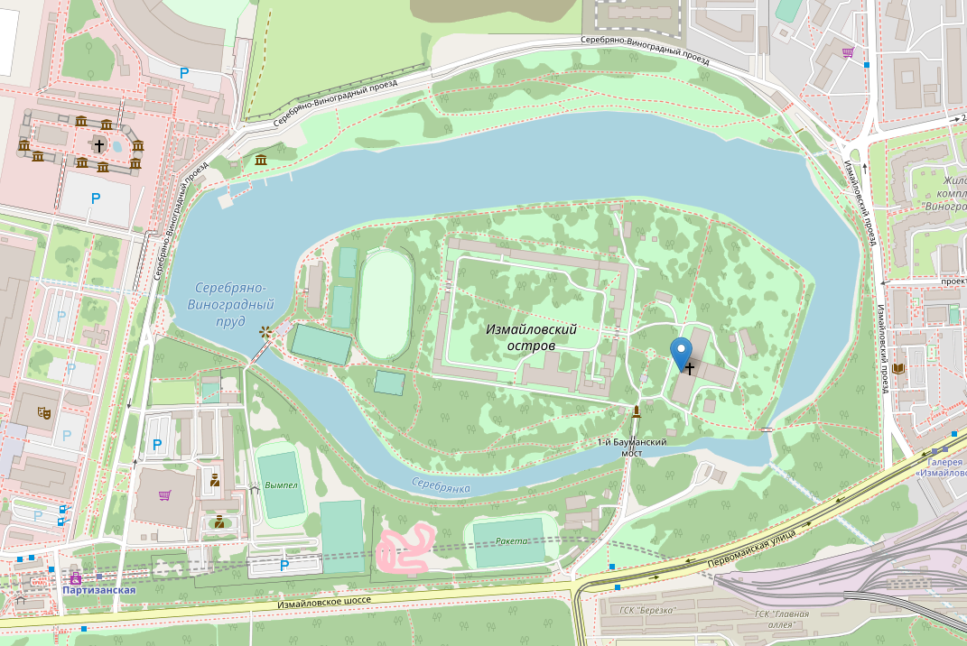 Измайловский остров - карта. Фото автора.