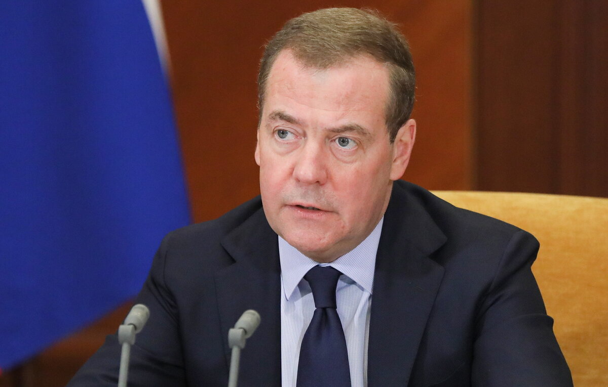   Заместитель председателя Совета безопасности РФ Дмитрий Медведев  Екатерина Штукина/POOL/ТАСС