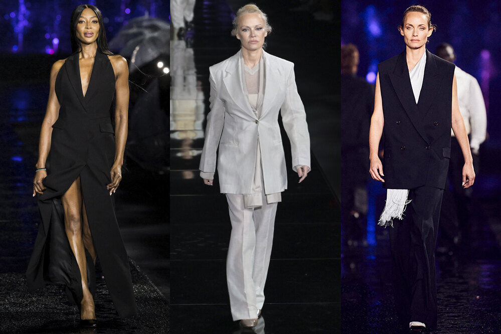     «Звездопад» на показе Boss: Наоми Кэмпбелл, Памела Андерсон и другие знаменитости в образах, которые подошли бы любой девушке