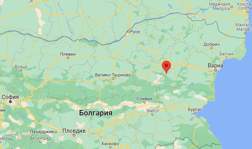 Расположение Преслава. Google