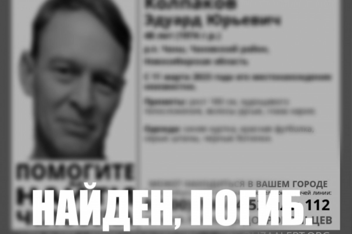    В Новосибирской области пропавшего таксиста в синей куртке нашли мертвым