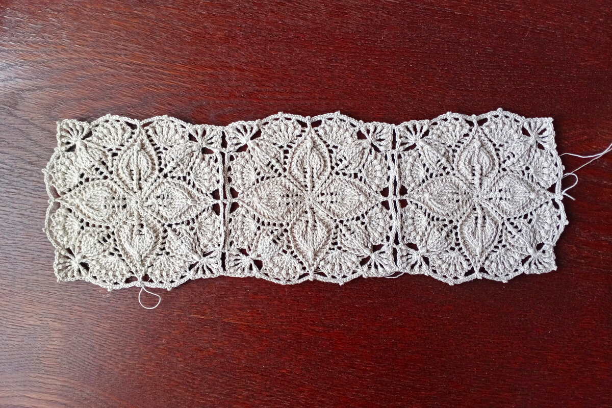 Соединение мотивов в процессе вязания