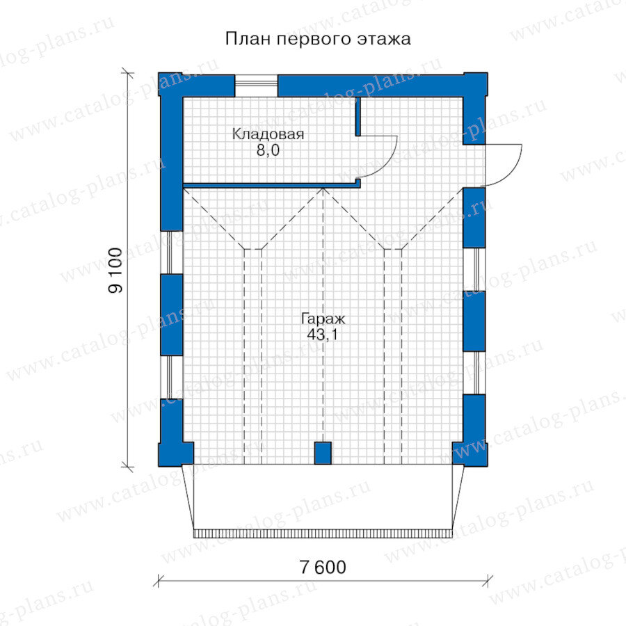 91-72L - Проект гаража на два автомобиля. Наружные стены: газобетонные блоки  400мм. | Проекты Коттеджей | Дзен