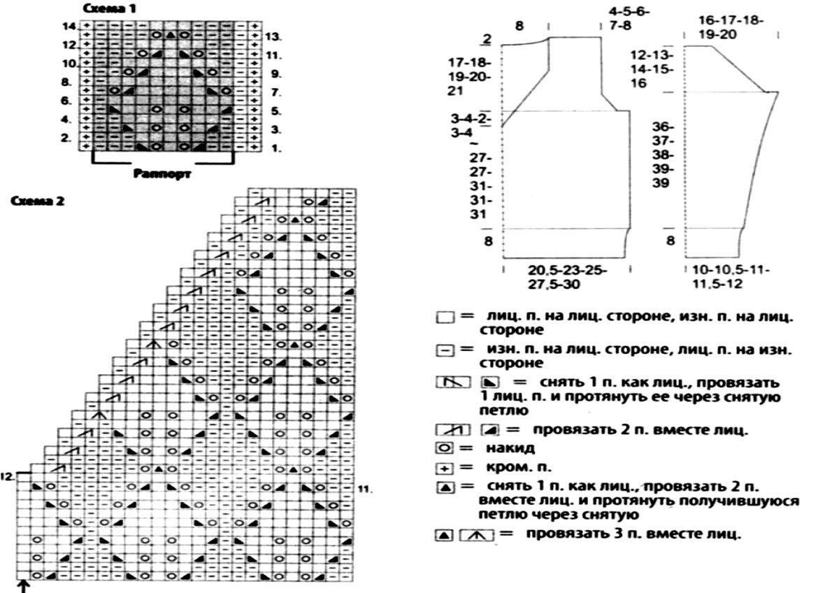 Схемы узоров и выкройка к Лимончику №1 ☺