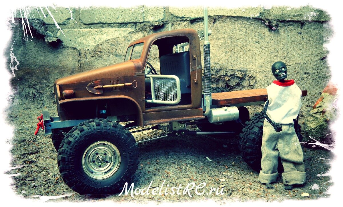 Радиоуправляемая модель грузовика GMC  с краном и лебедкой от ModelistRC