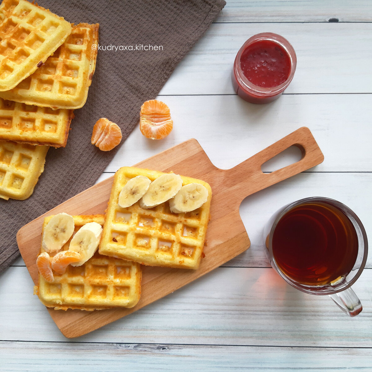 Рецепт творожных вафель