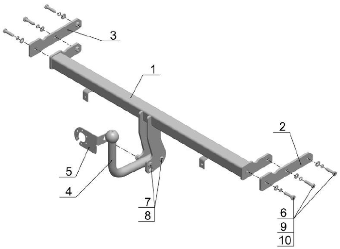 Возможная схема сборки фаркопа