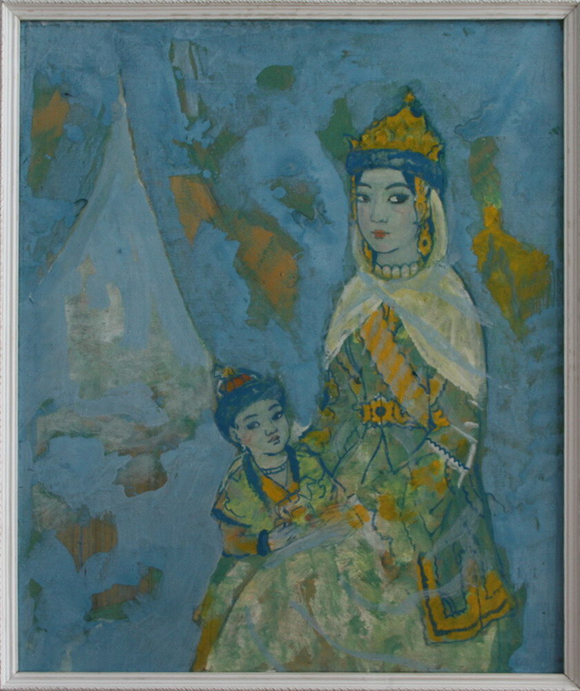 Сююмбике продолжает вдохновлять многих татарских и не только художников. "Мать и дитя". Художник Чингиз Ахмаров, 1986 г. Фото: http://art-blog.uz