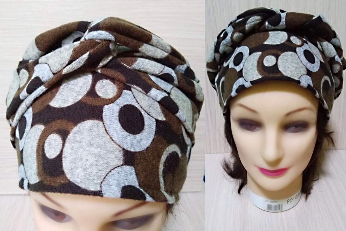 Шьем головной убор из шарфа: инструкция, фото