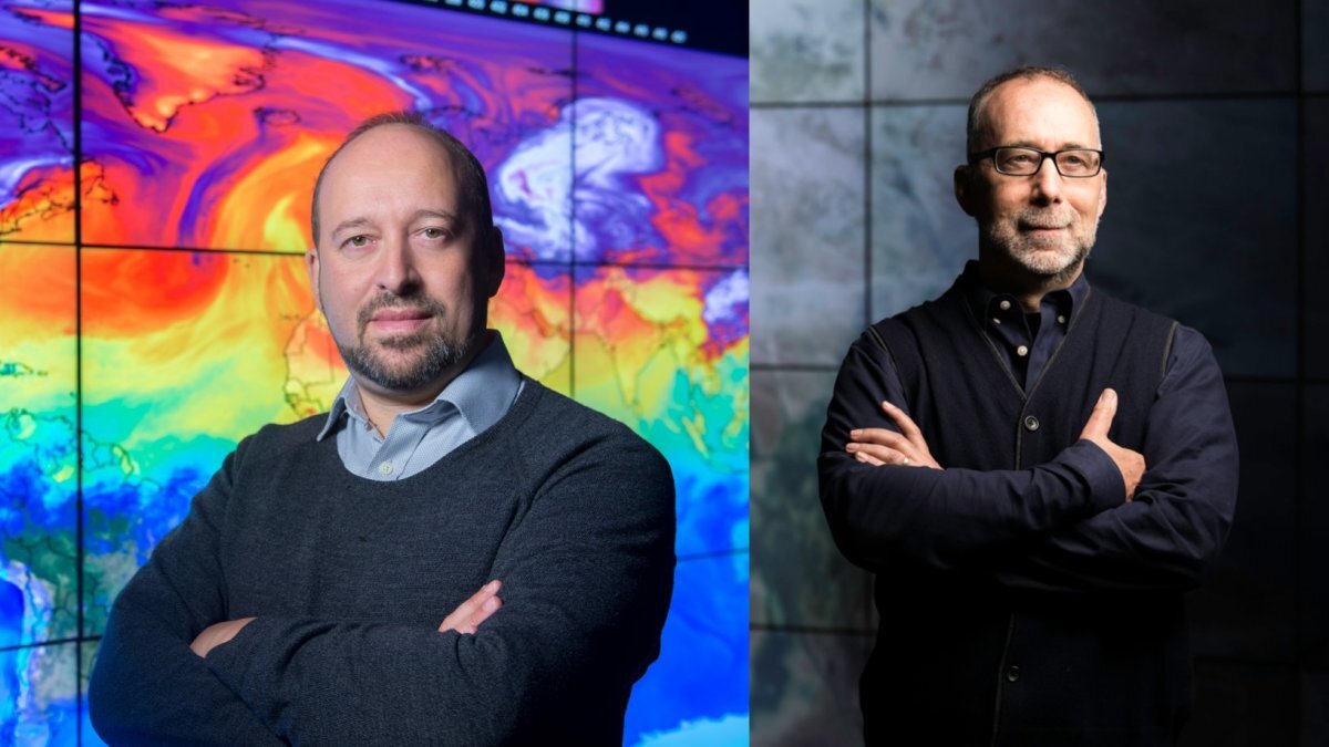 Климатолог Гэвин А. Шмидт, директор Института космических исследований имени Годдарда НАСА (слева), и Адам Франк, астрофизик из Университета Рочестера (справа). © НАСА и Рочестерский университет