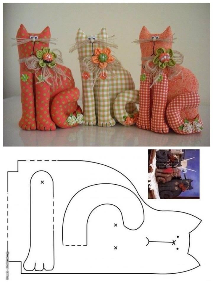 Пошив мягких игрушек. Котики из ткани. Игрушки из ткани. Сшить мягкую игрушку. Сшить игрушку.
