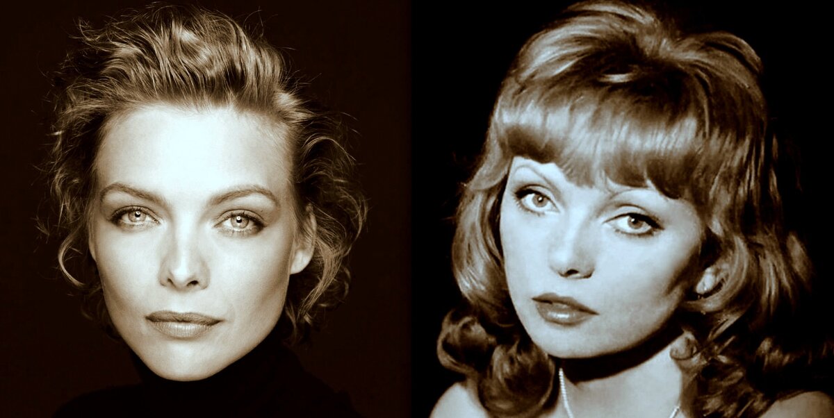 Невероятно тёплая красота светлых глаз:  американская актриса Мишель Пфайффер и советская - Нонна Терентьева