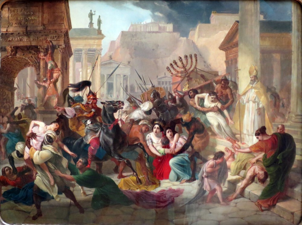 Нашествие Гензериха на Рим. Художник К.П. Брюллов.  1833—1836 гг