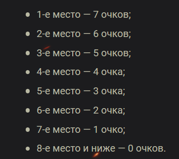 Начисление очков, в зависимости от вашего результата