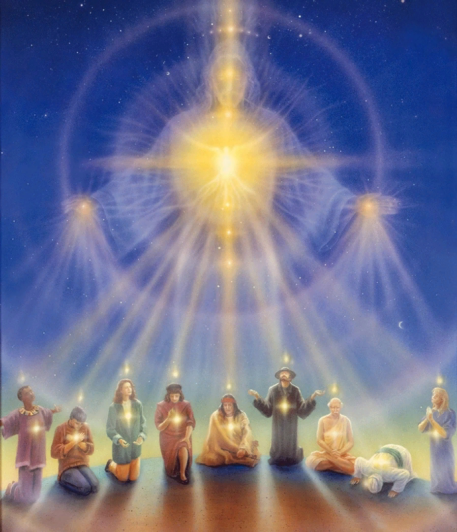Духовный разный. Божественный свет. Бог Духовность. Единение души. Эзотерические учения.