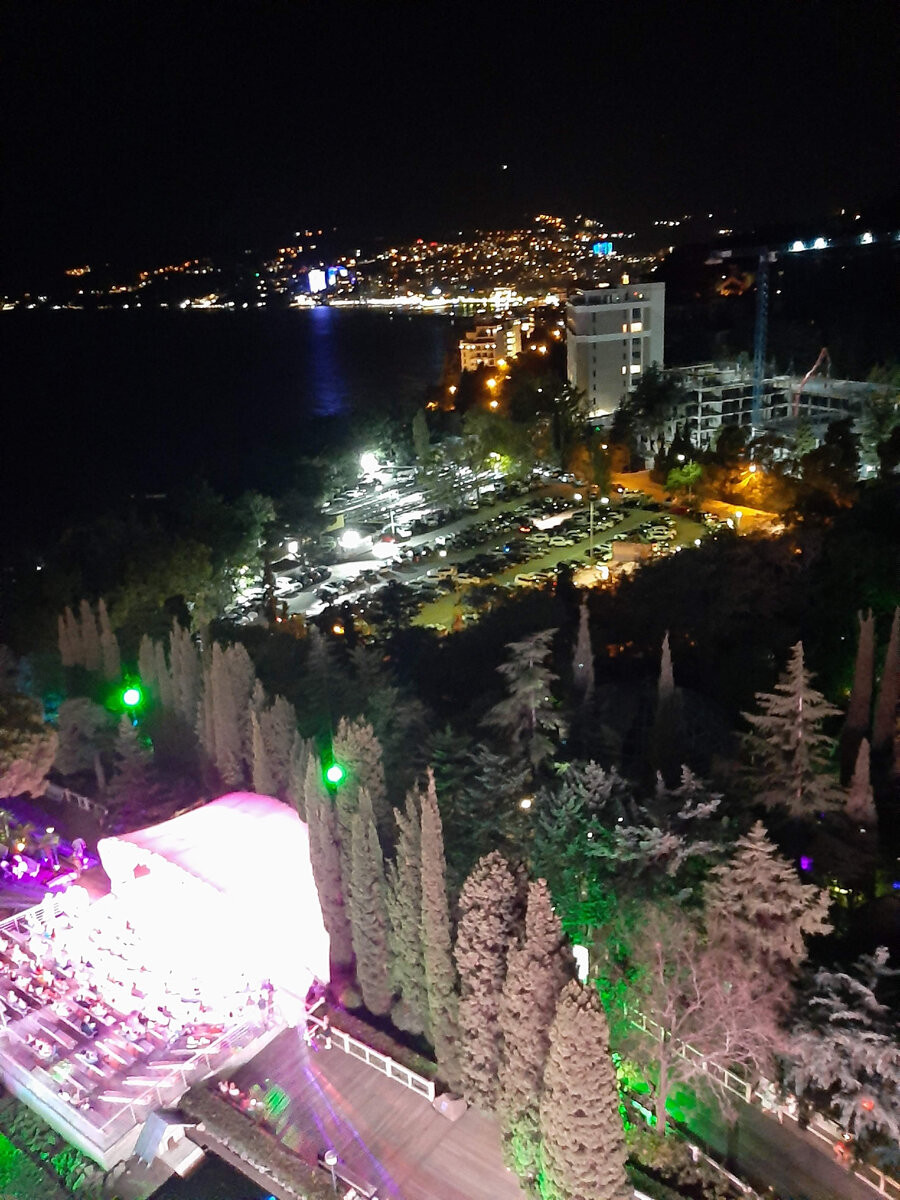 Вид на ночную Ялту 