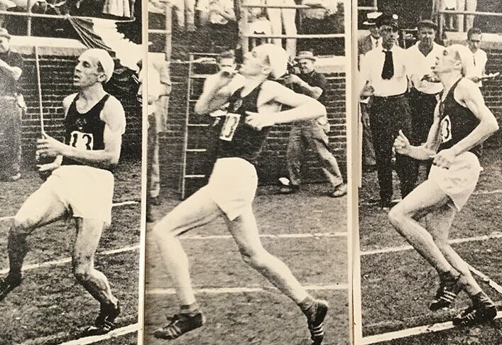 Фото: foto-history.livejournal.com советский легкоатлет (бегун на средние и длинные дистанции) - Хуберт Пярнакиви у финиша на легкоатлетическом матче СССР - США 1959-го года