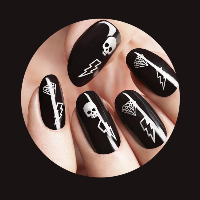 Rock nails Metallica | Рок-стиль, Длинные ногти, Маникюр