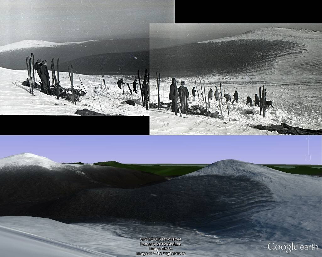 Вот так из 2-х фото и программы "Гугл-Земля" стыкуется единый снимок.