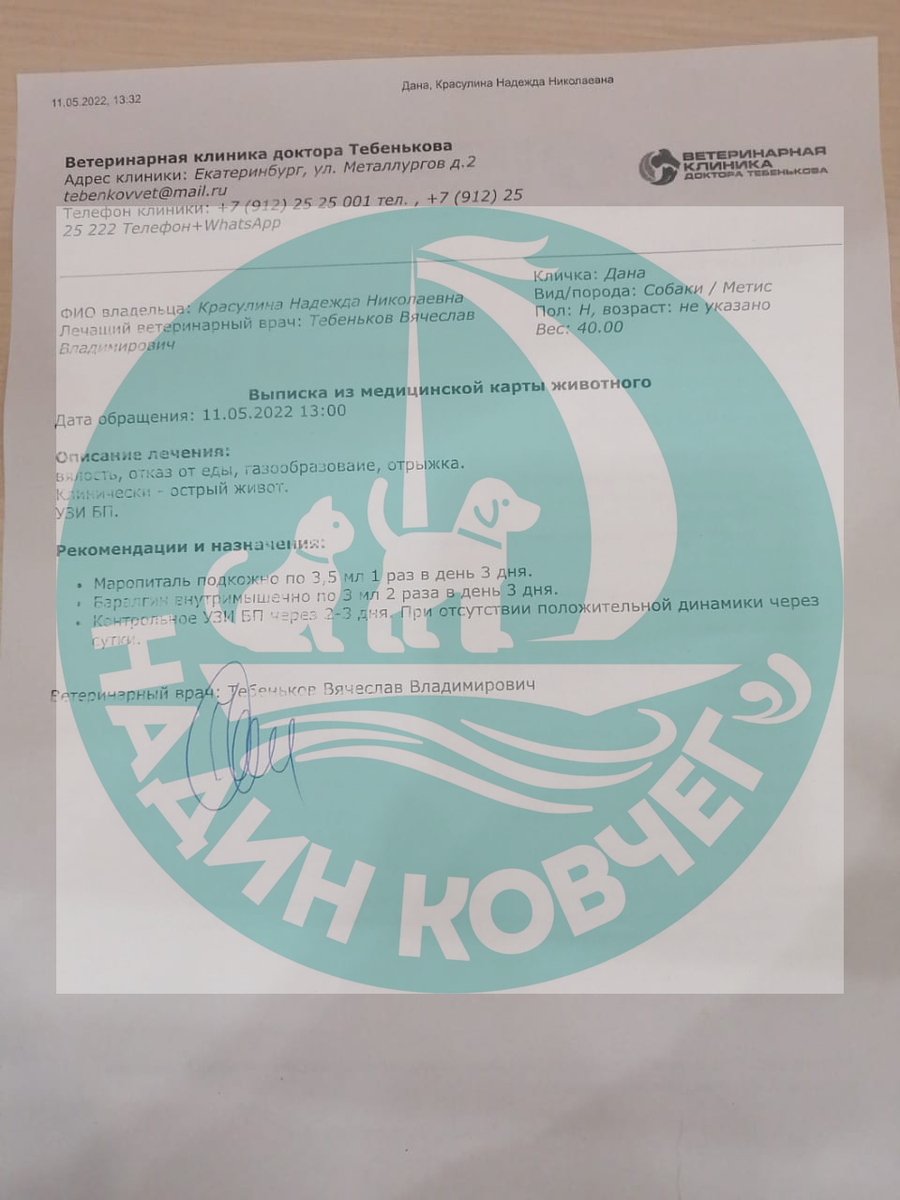 Посещение первой клиники