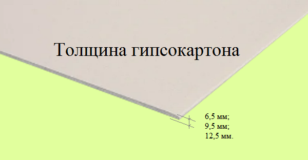 Сколько весит лист гипсокартона 12.5 мм 1200х2500