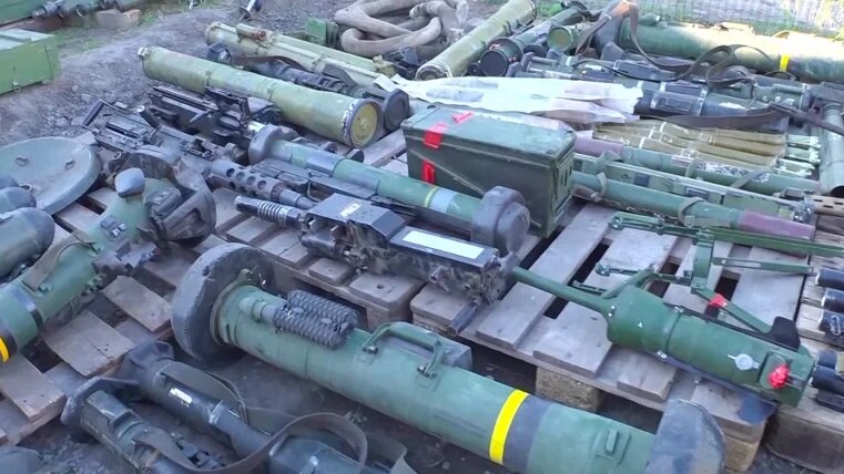 Образцы западного вооружения, захваченные у ВСУ.