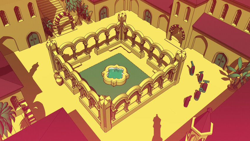 Локация с первого уровня башни