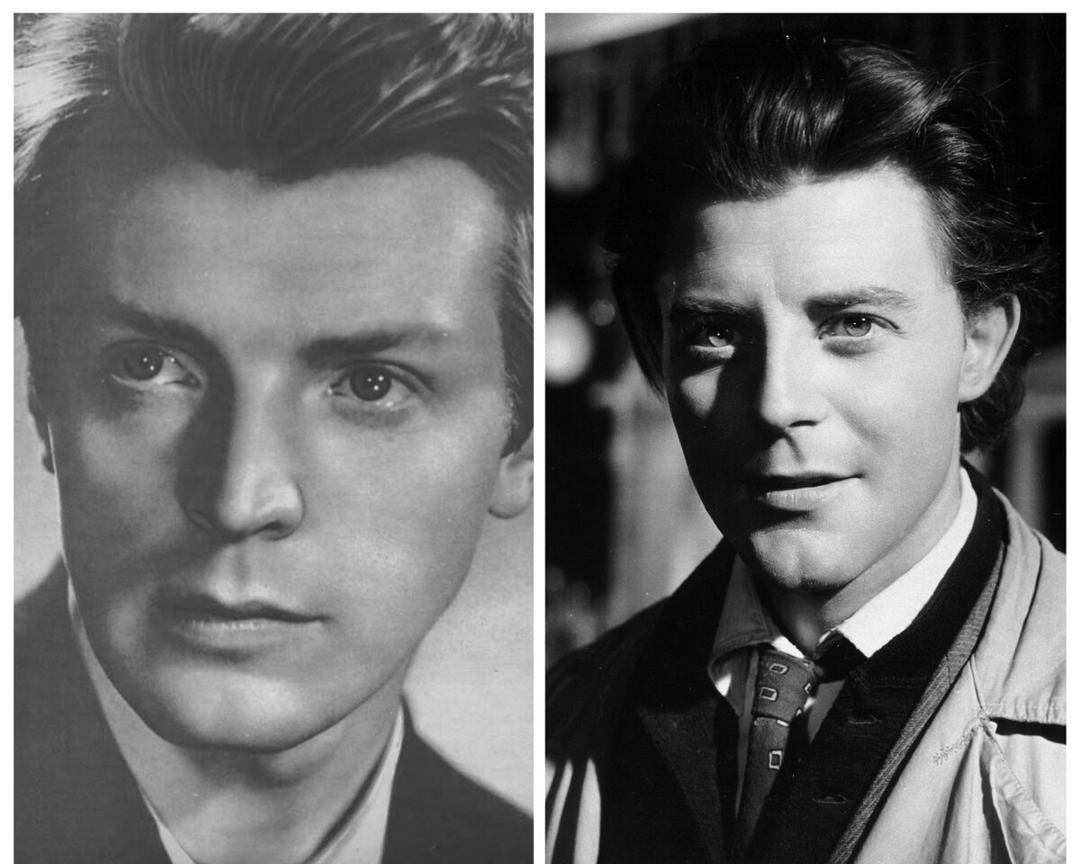 Слева - Олег Стриженов. Справа - Жерар Филип